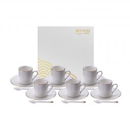 Набор из 6 кофейных пар+ ложка чайная TOKYO DESIGN